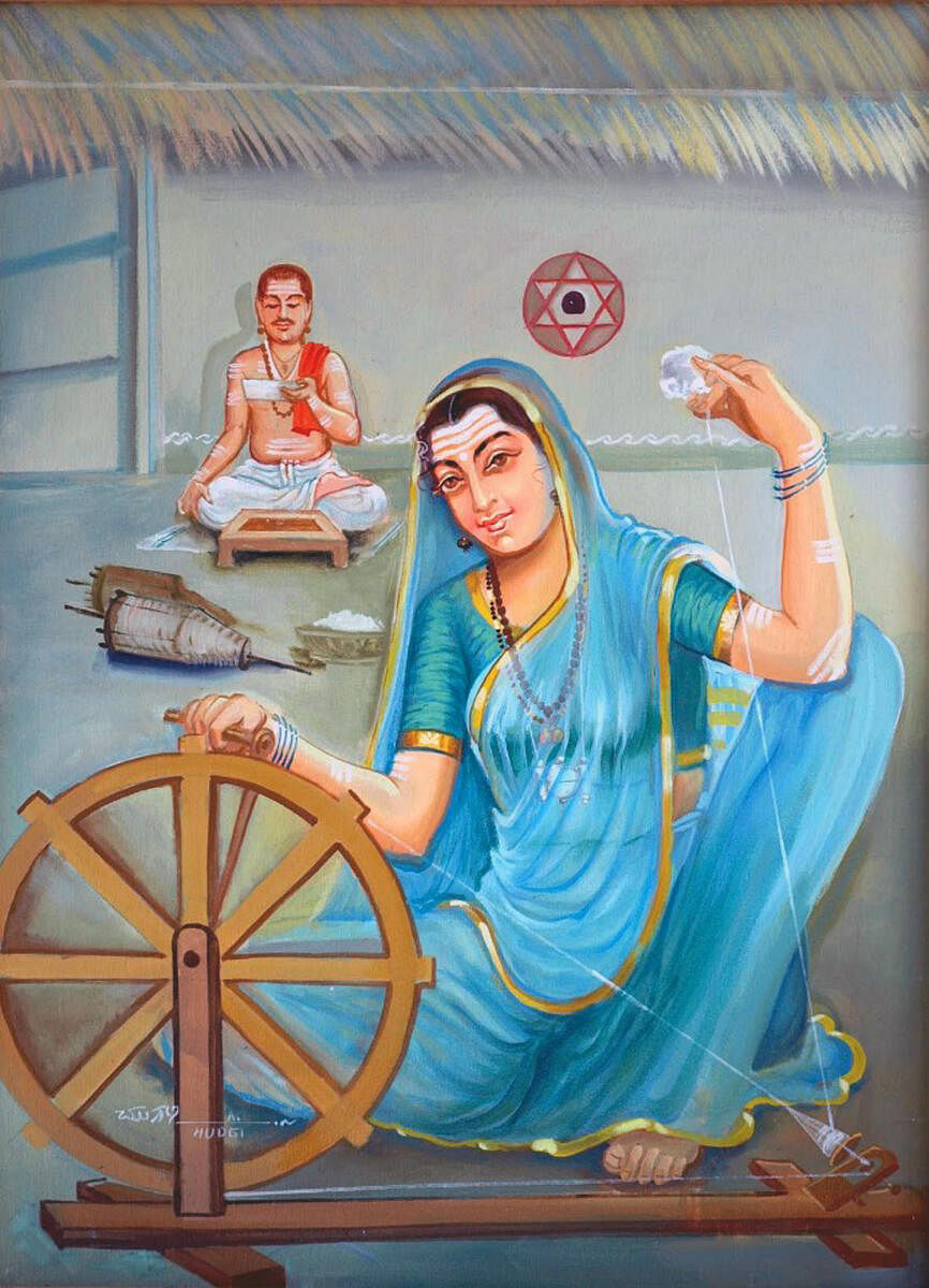 Lingayat Religion Sharaneyaru (female Devotees) Picture taken from lingayatreligion website. Photo Credit: lingayatreligion.com.