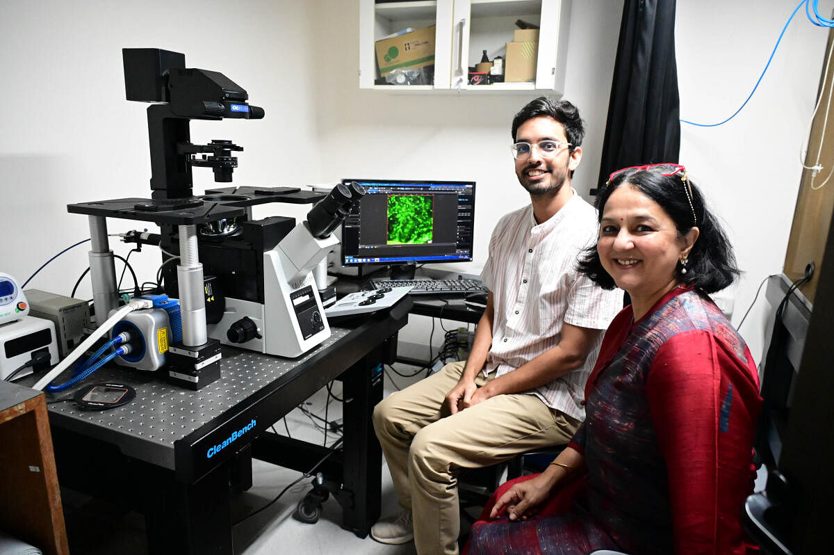 Philanthropist Rohini Nilekani at the launch of the Centre for Brain and Mind on Tuesday. DH PHOTO/B K Janardhan