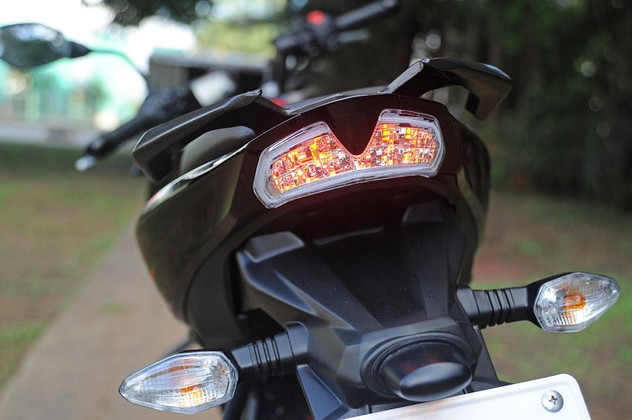 Tail lamp detail of the TVS Apache RTR 200 4V. Picture credit: Pushkar V/ DH Photo
