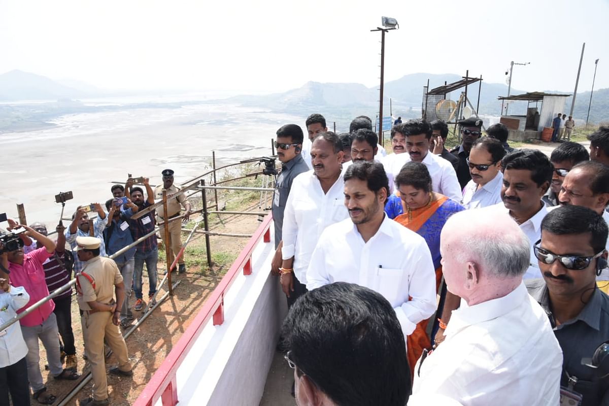 “The YSR Gateway”, with a four-lane road would be linked with the earth-cum-rock filled dam. It was during the late CM YSR’s rule (2004-2009) that the works began on the decades-old plan. (DH Photo)