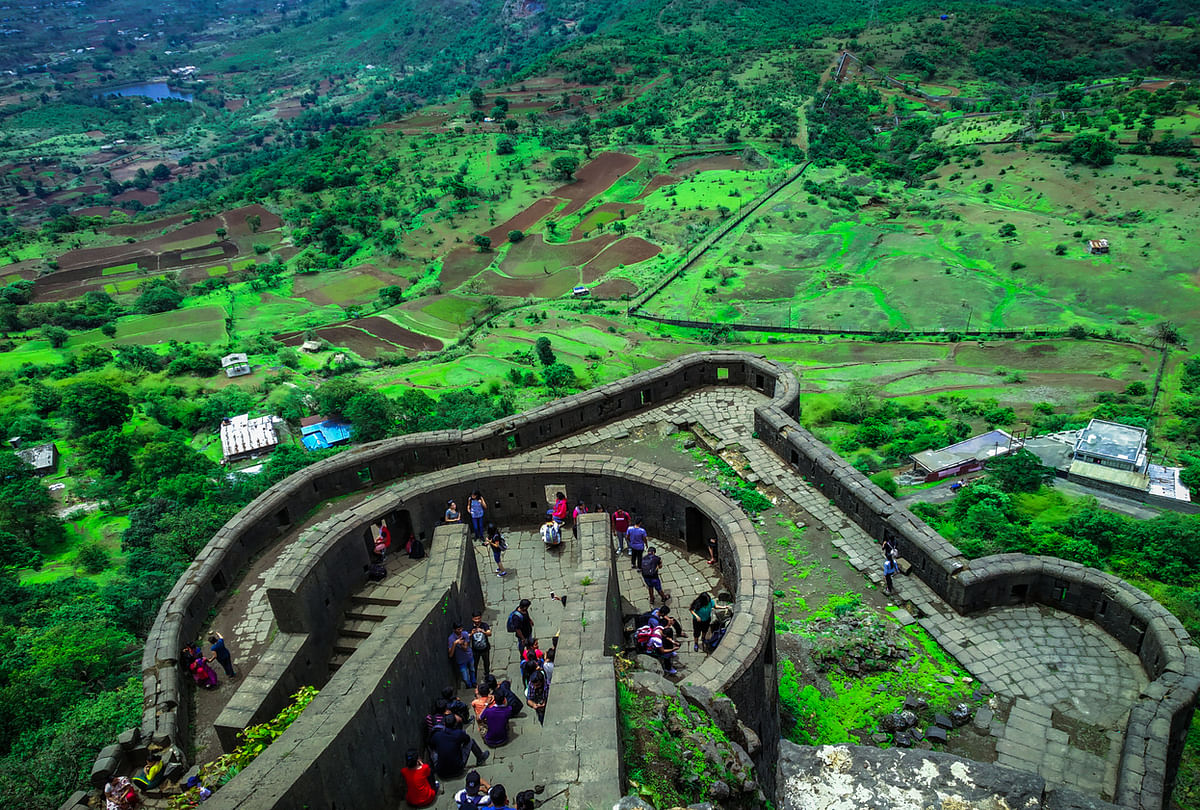 Top view of Lohagad Fort. Credit: iStock Photo
