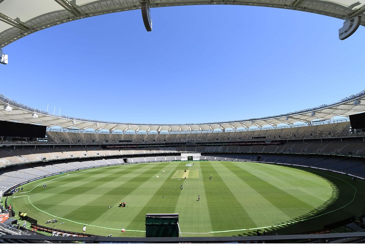A view of the Perth Stadium on December 13, 2018, ahead of the second cricket Test match between Australia and India. Credit: AFP Photo/William West
