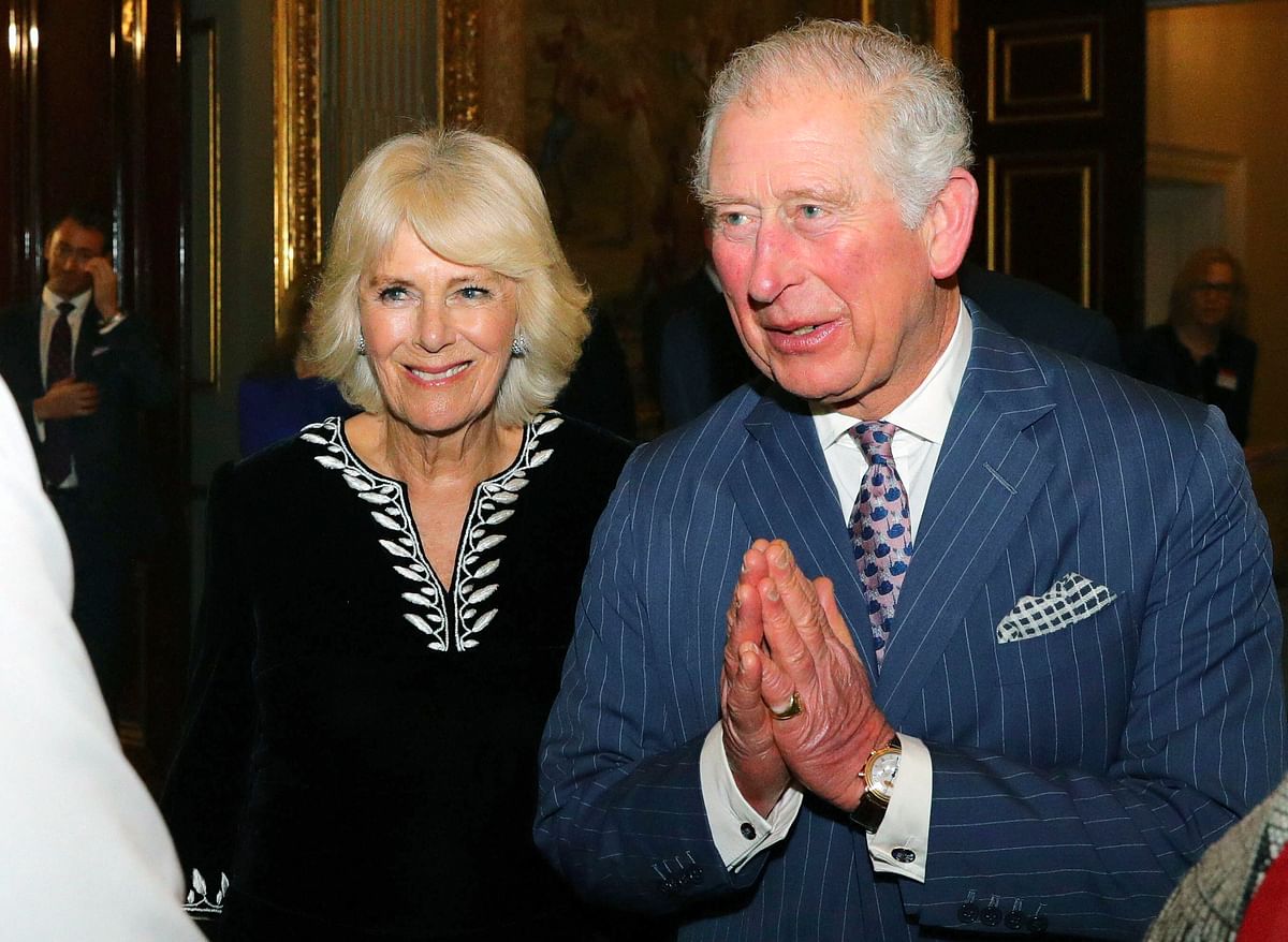 Britain's Prince Charles and Camilla, Duchess of Cornwall attend the annual Commonwealth day reception. (Credit: AP/ PTI)