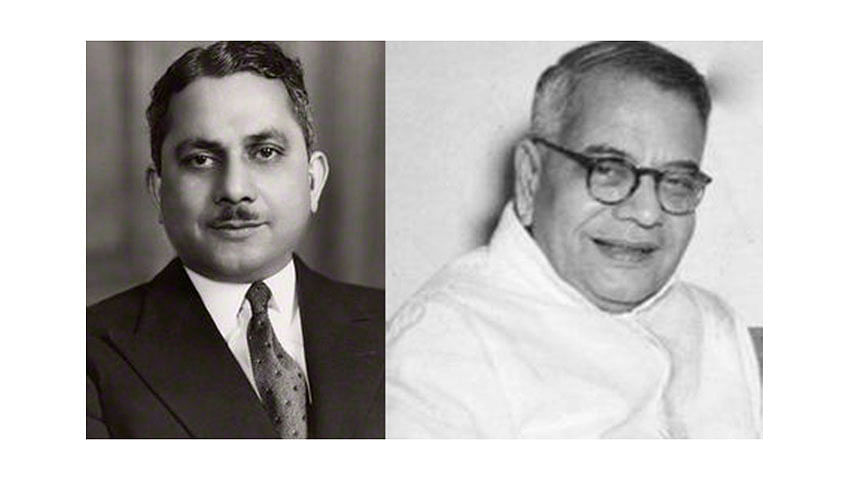 Benegal Rama Rau (left) and TT Krishnamachari.
