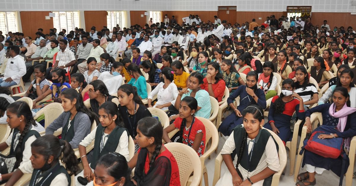 Students in attendance at one of the workshops organised by ‘Samvidhana Odu’. What started out as a personal project has now taken on the contours of a social movement.