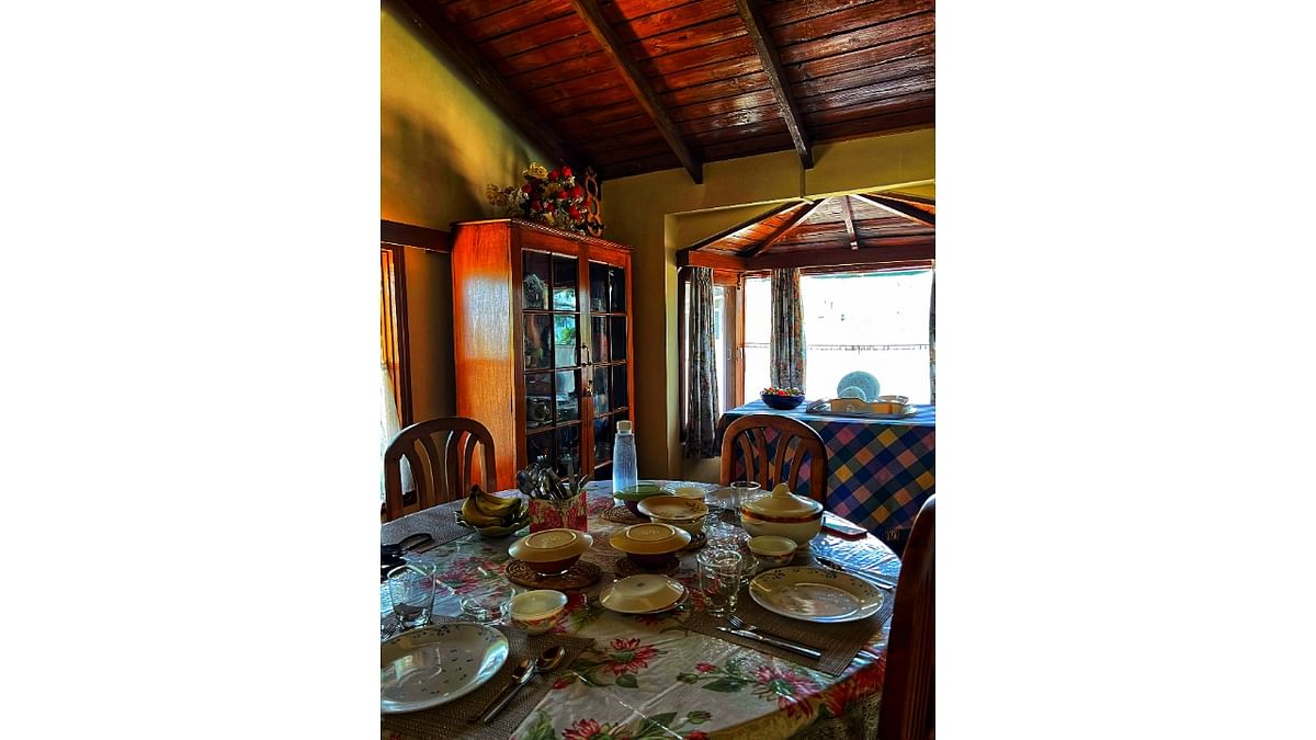 The dining room of the airbnb cottage in Chhotta Shimla. Credit: Rupali Dean