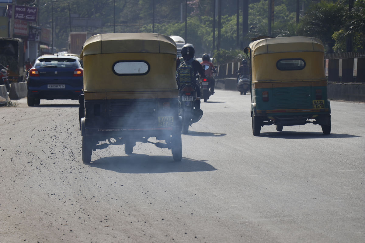 Vehicular emissions contribute to almost half of the city's pollution. Credit: Darshak Ithikkat