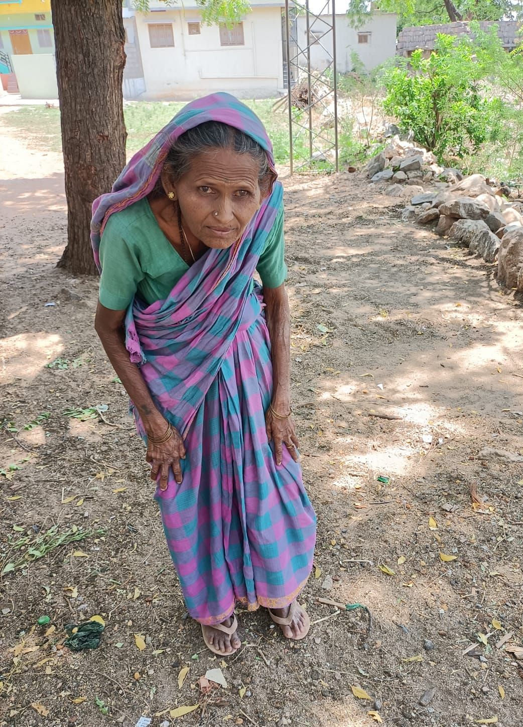 Woman with hunchback Rekalamaradi village