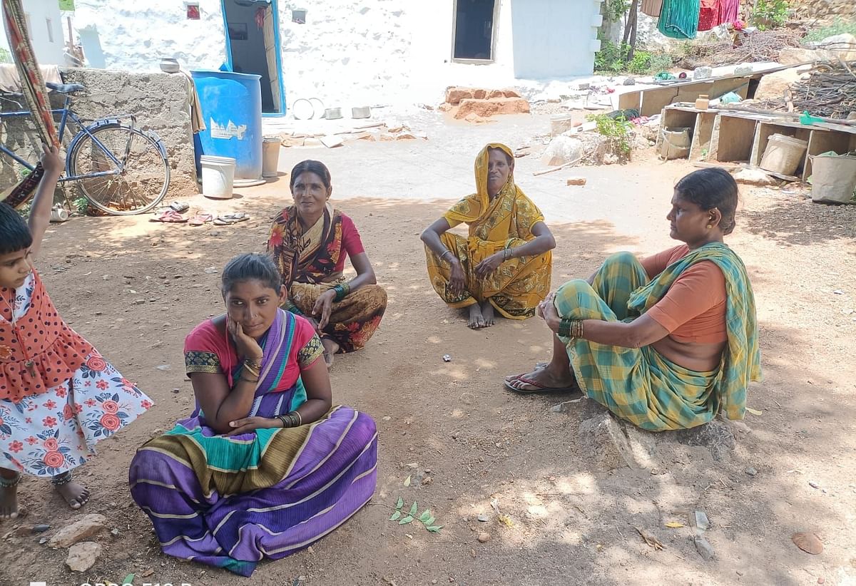 Women who are suffering from joint pain in the village