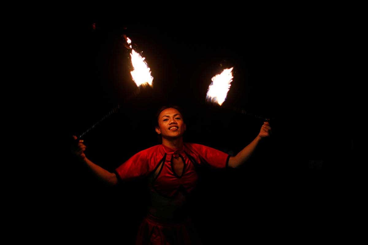 A Filipino dancer performs on Boracay island in Philippines. Reuters Photo