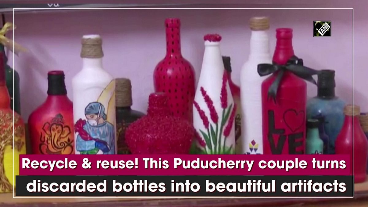 This couple turns discarded bottles into artifacts