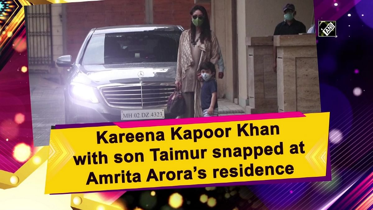 Kareena with son Taimur snapped at Amrita Arora’s house