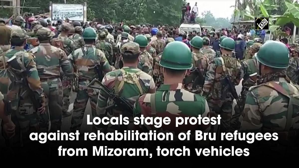 Locals protest against rehabilitation of Bru refugees