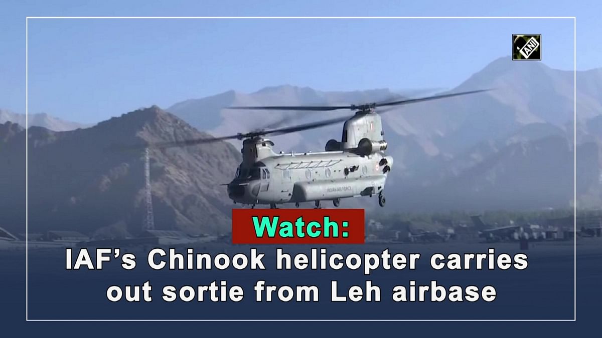 IAF’s Chinook carries out sortie from Leh airbase