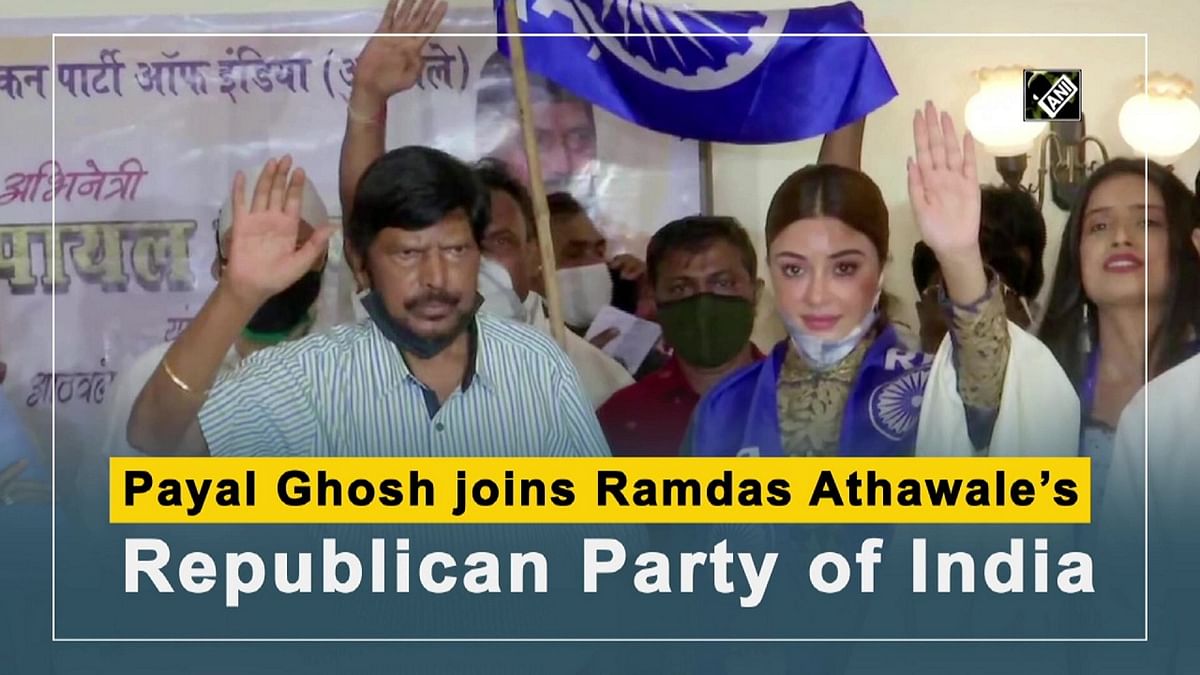 Payal Ghosh joins Athawale’s Republican Party of India