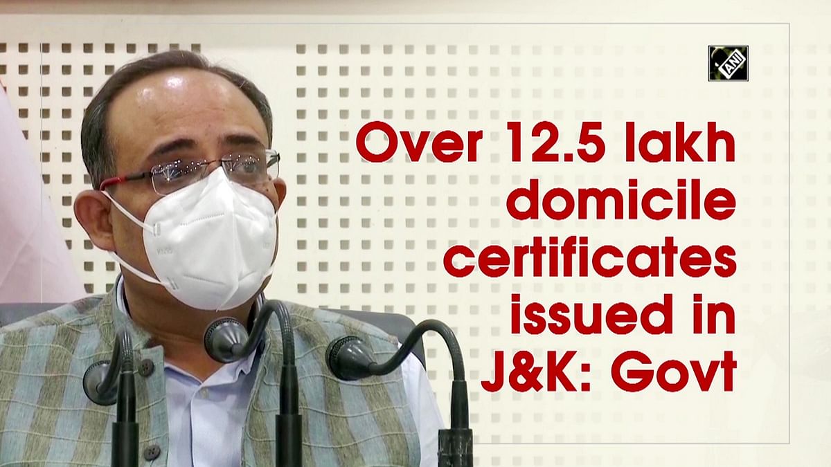 Over 12.5L domicile certificates issued in J&K: Govt