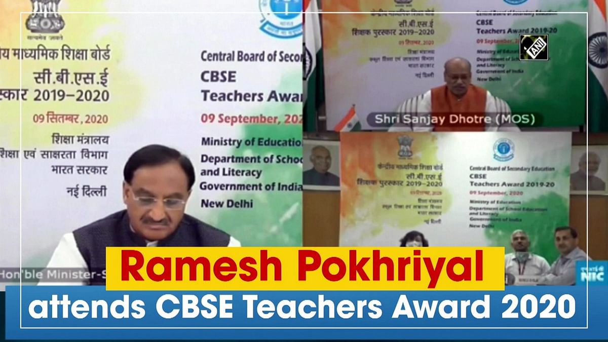 Ramesh Pokhriyal attends CBSE Teachers Awards 2020