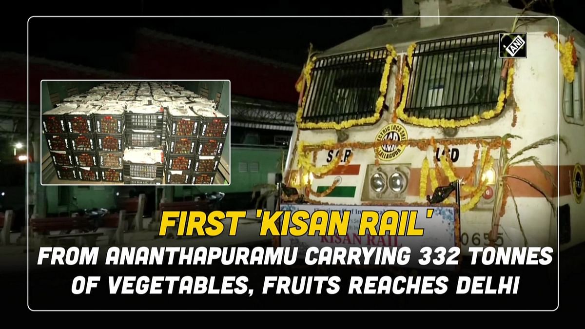 First 'Kisan Rail' from Ananthapuramu reaches Delhi