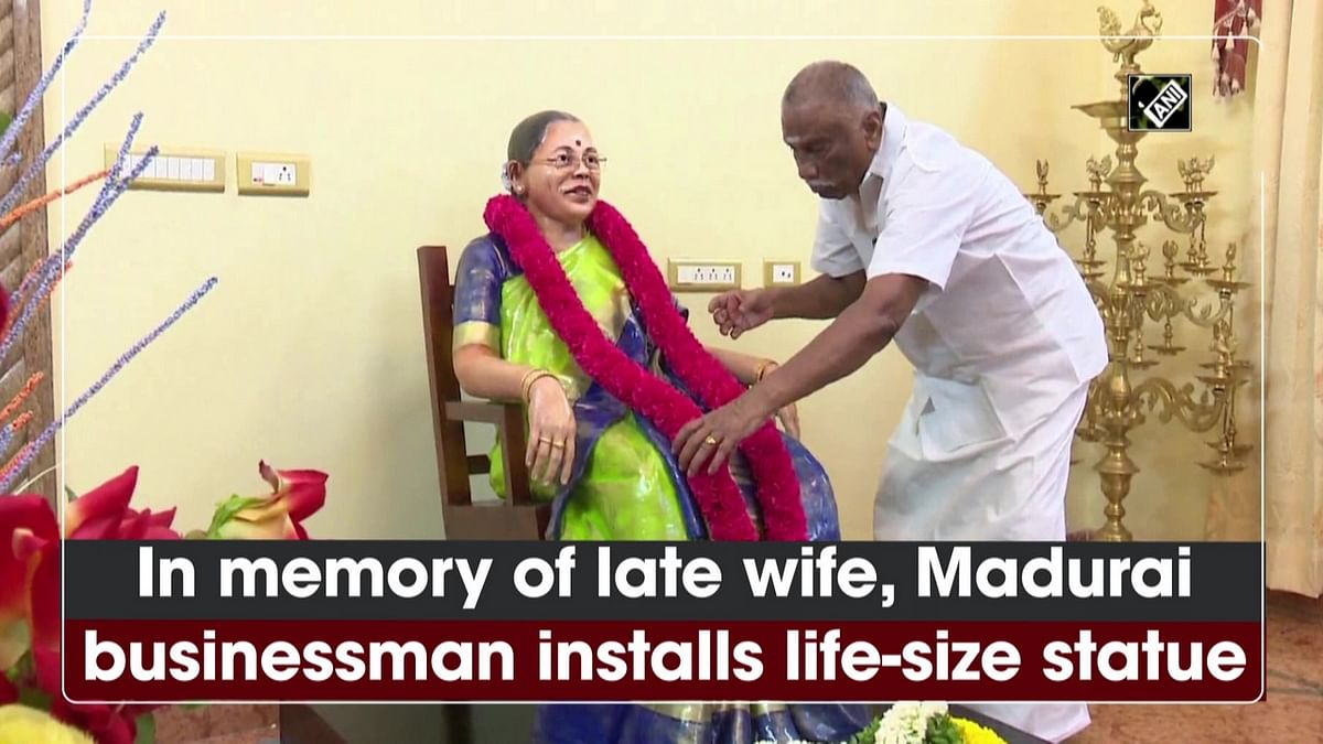 Madurai businessman installs life-sized statue of wife