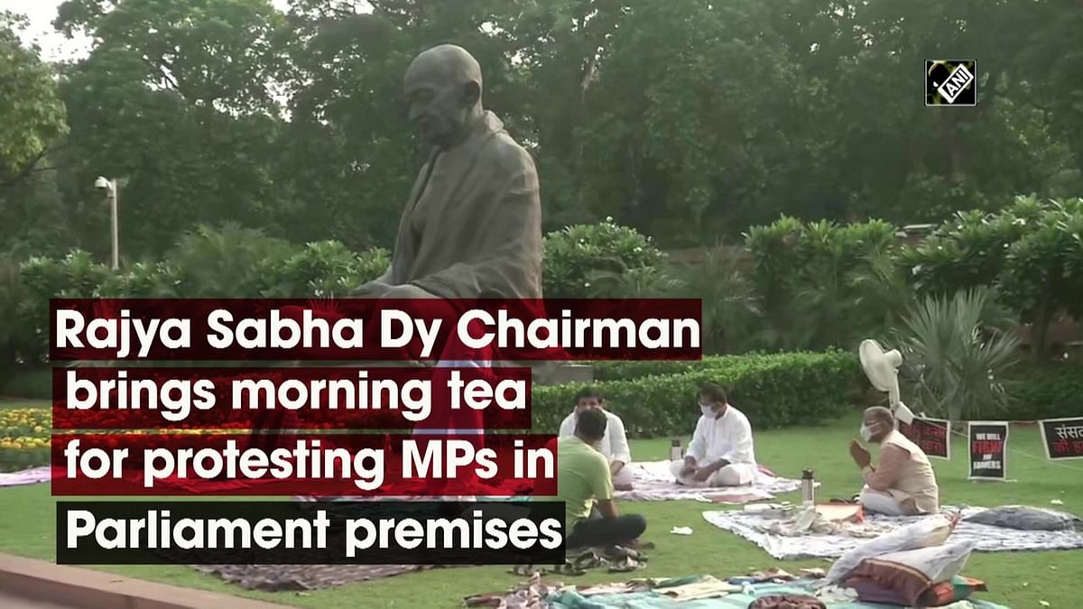 RS Dy Chairman brings morning tea for protesting MPs