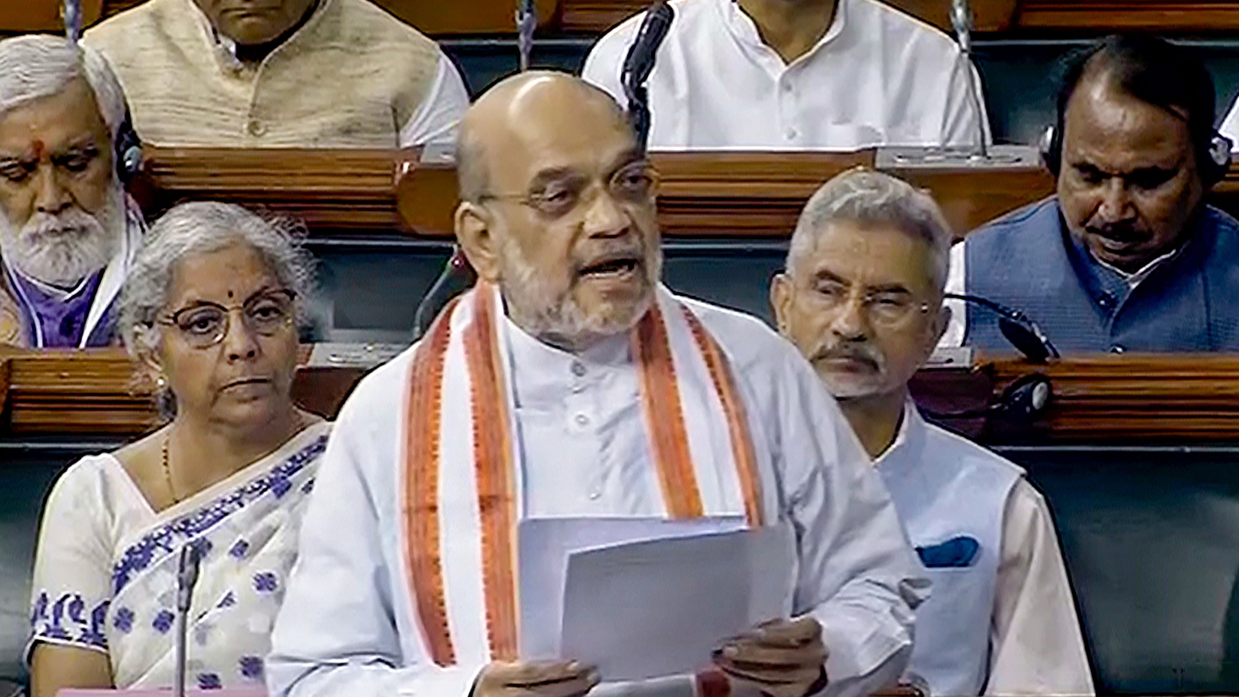 <div class="paragraphs"><p>Home Minister Amit Shah in Lok Sabha.</p></div>