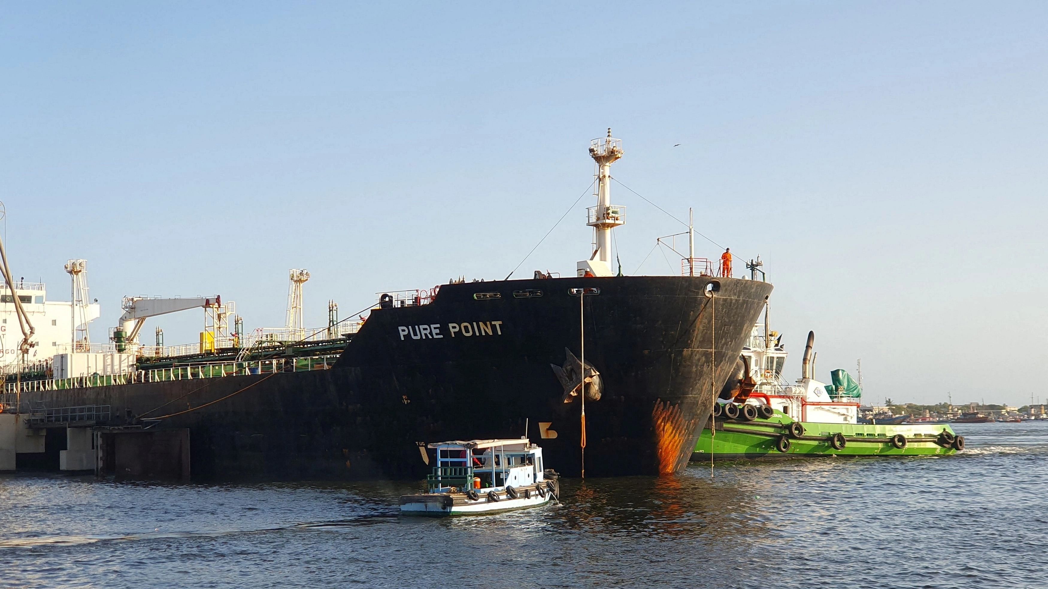 <div class="paragraphs"><p>A view of the Russian cargo ship Pure Point, carrying crude oil, on June 11, 2023.</p></div>