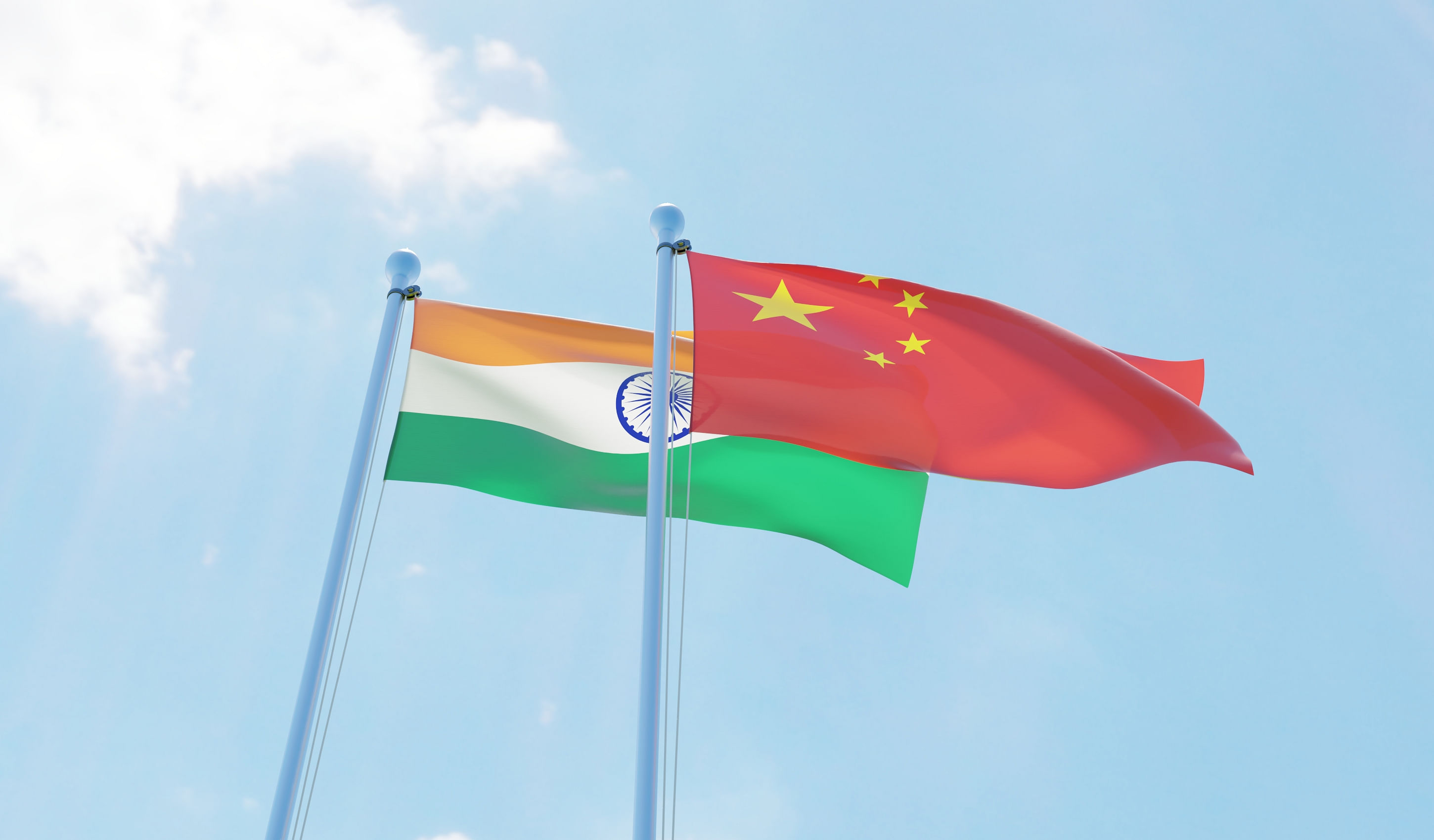 <div class="paragraphs"><p>The flags of India and China.</p></div>