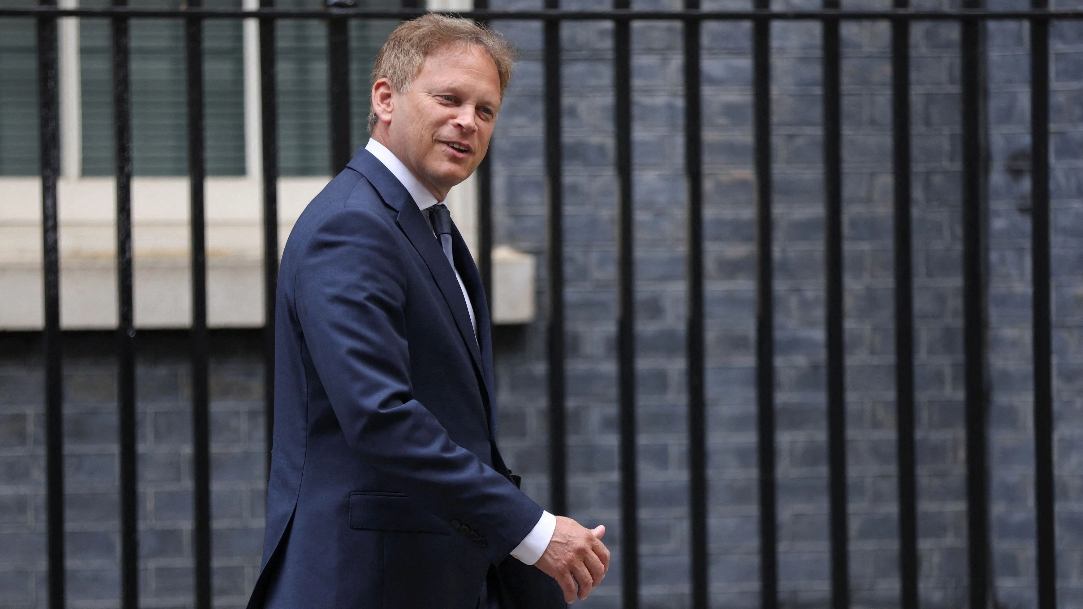 <div class="paragraphs"><p>Grant Shapps leaves 10 Downing Street after being confirmed as Britain's new defence secretary in London, Britain.</p></div>