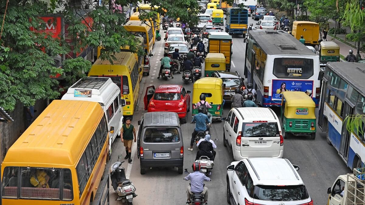 <div class="paragraphs"><p>Representative image of traffic in Bengaluru.&nbsp;</p></div>