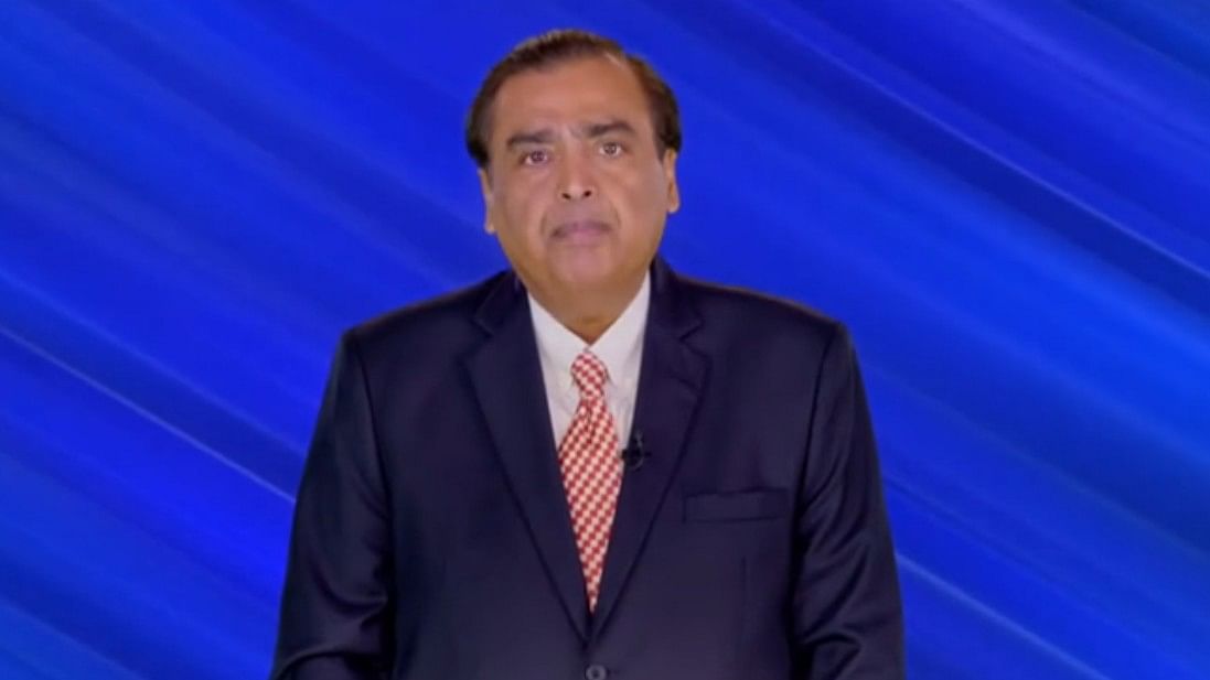 <div class="paragraphs"><p>Reliance Industries Limited (RIL) Chairman Mukesh Ambani addresses the 46th Reliance Annual General Meeting (AGM).</p></div>