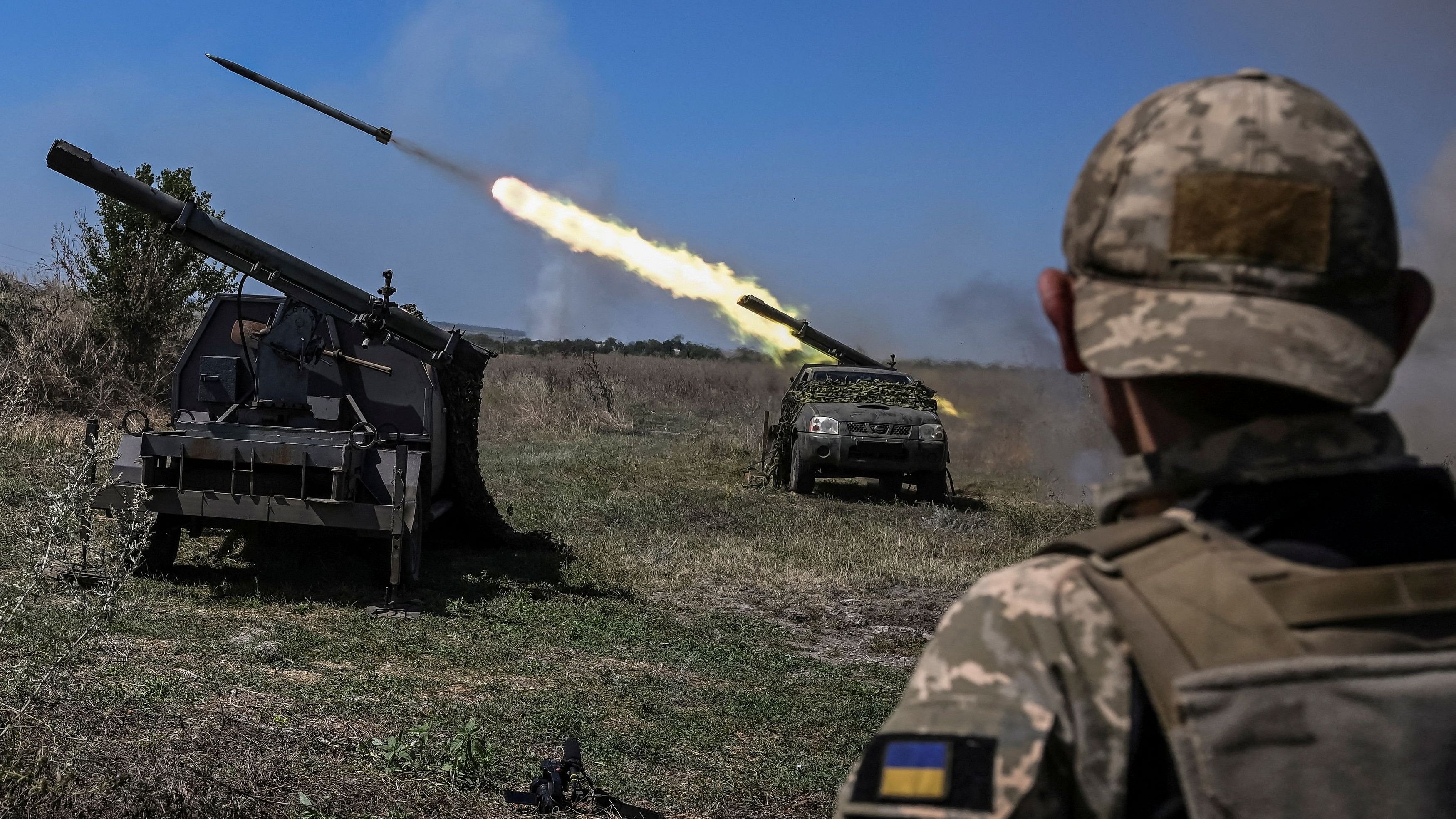 <div class="paragraphs"><p>Ukrainian servicemen fire small multiple launch rocket systems towards Russian troops, amid Russia's attack on Ukraine.</p></div>