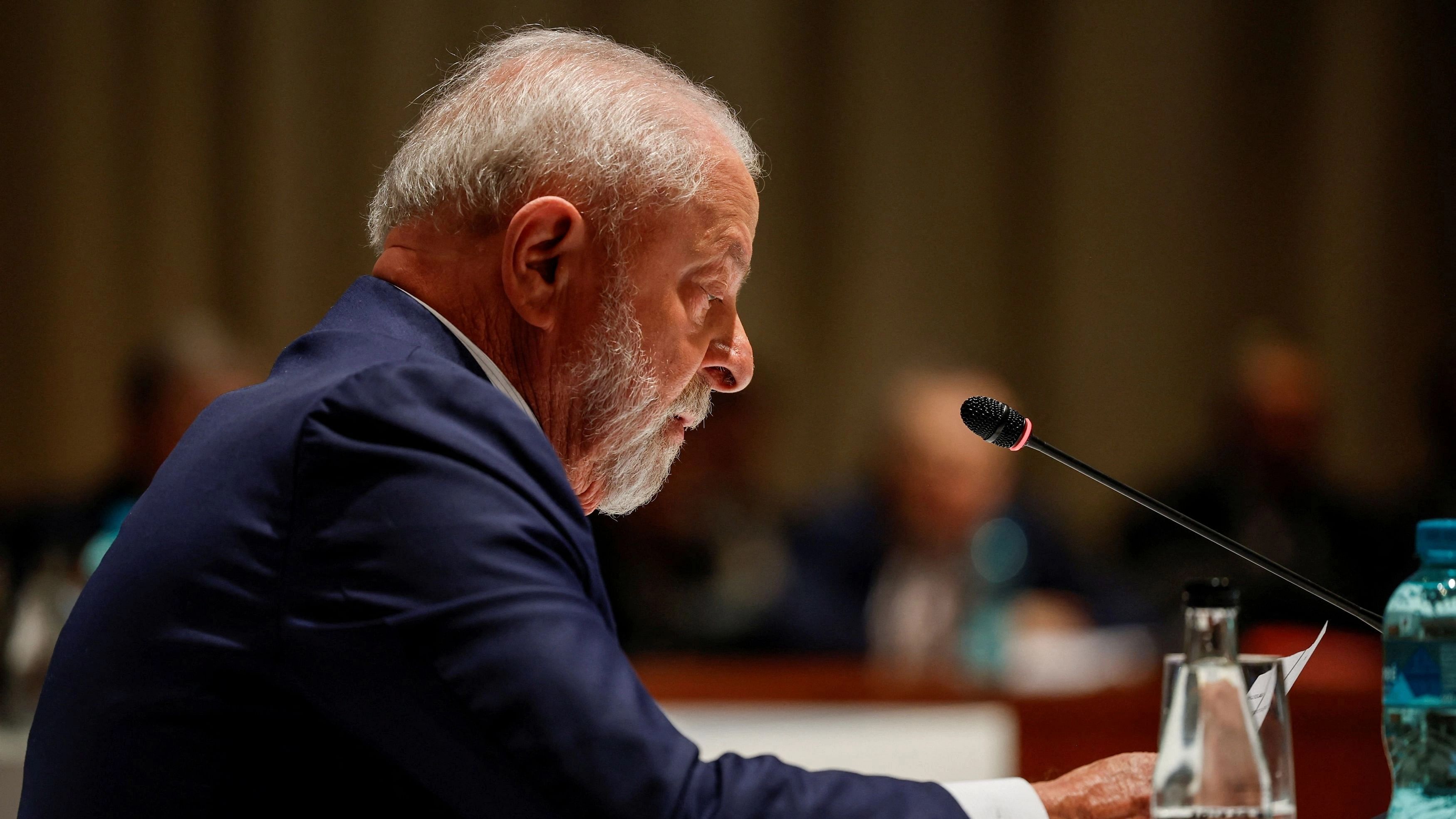 <div class="paragraphs"><p>President of Brazil Luiz Inacio Lula da Silva attends the plenary session during the 2023 BRICS Summit at the Sandton Convention Centre in Johannesburg, South Africa August 23, 2023.     </p></div>