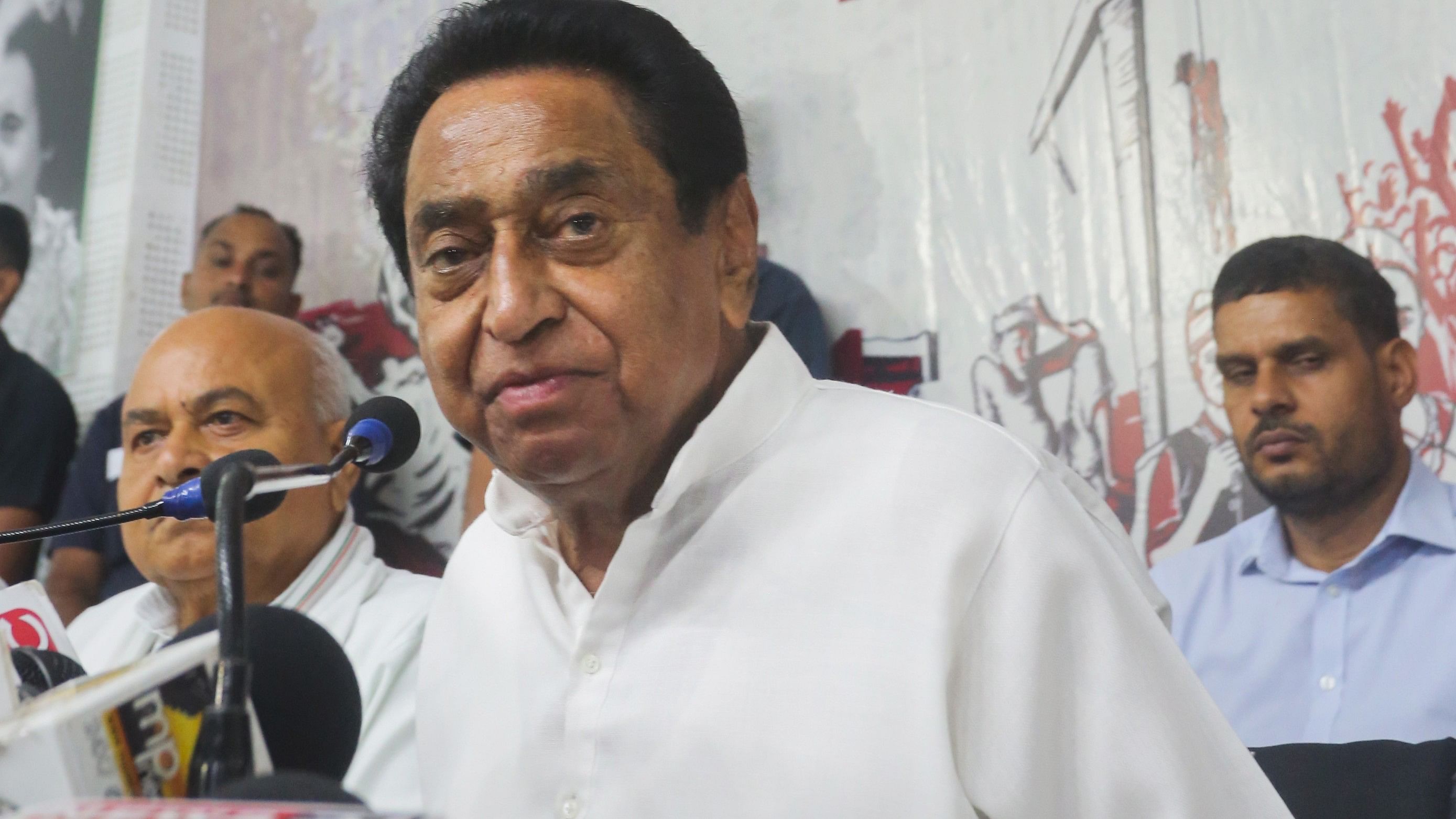 <div class="paragraphs"><p>Bhopal: Madhya Pradesh Congress President Kamal Nath speaks during release of an allegation letter to highlight corruption in Shivraj Singh Chouhan's BJP led Government, at a press conference, in Bhopal, Friday.</p></div>