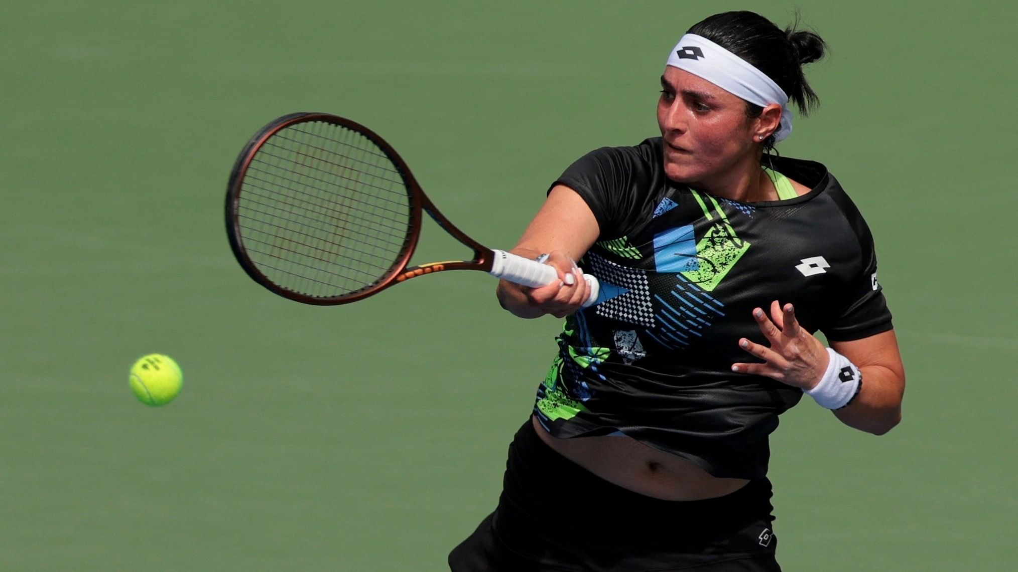 <div class="paragraphs"><p>US Open -  Tunisia’s Ons Jabeur in action during her first-round match against Colombia's Camila Osorio,&nbsp;Flushing Meadows, New York, United States, August 29, 2023.</p></div>