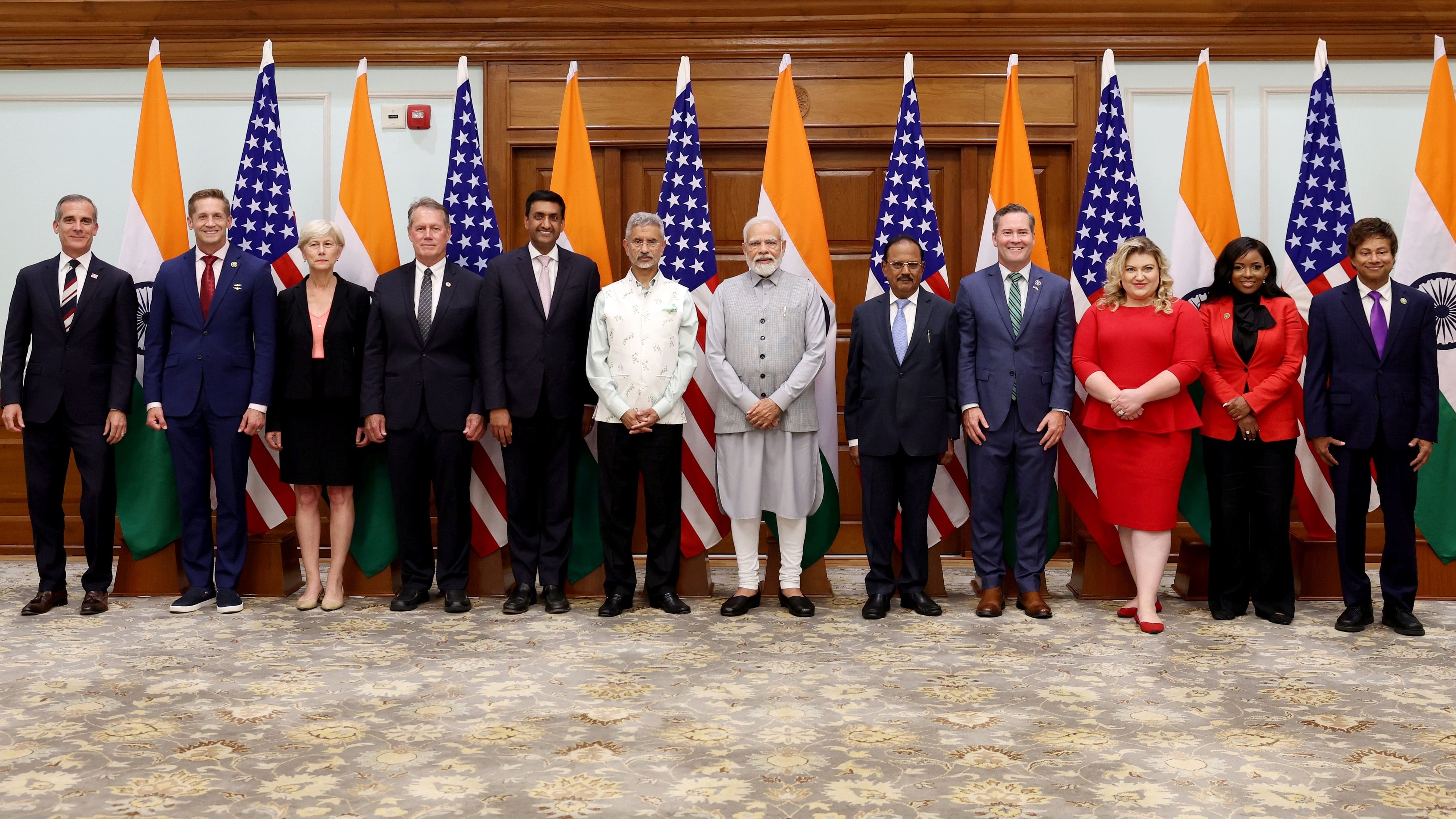 <div class="paragraphs"><p>PM Modi, EAM Jaishankar with  a Congressional delegation from US.</p></div>