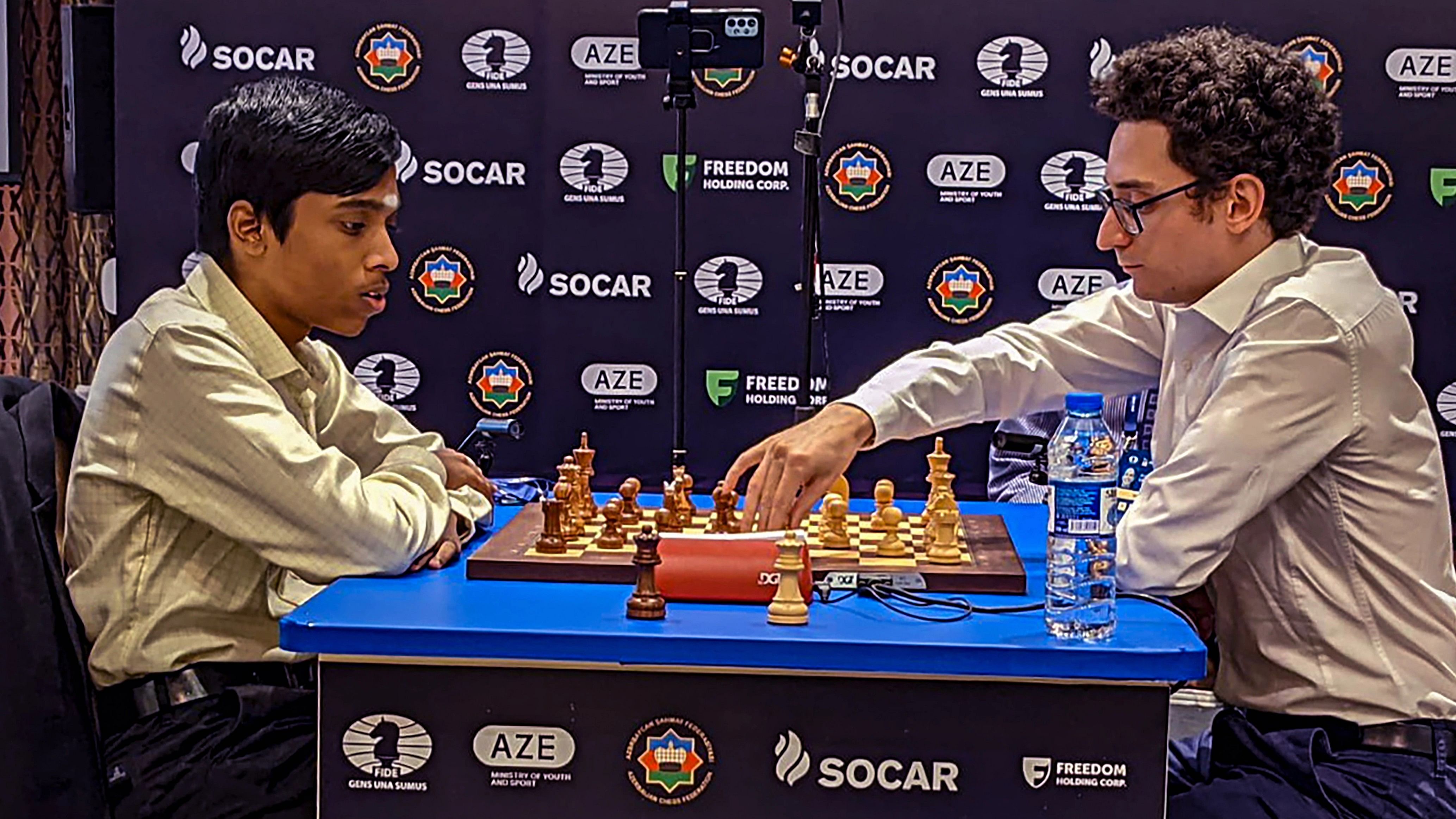 <div class="paragraphs"><p>India's chess player Praggnanandhaa and Fabiano Caruana. The Indian prodigy managed to beat world no. 3 Fabiano Caruana 3.5-2.5 after tiebreaks and will battle it out against Magnus Carlsen for the FIDE World Cup title.</p></div>