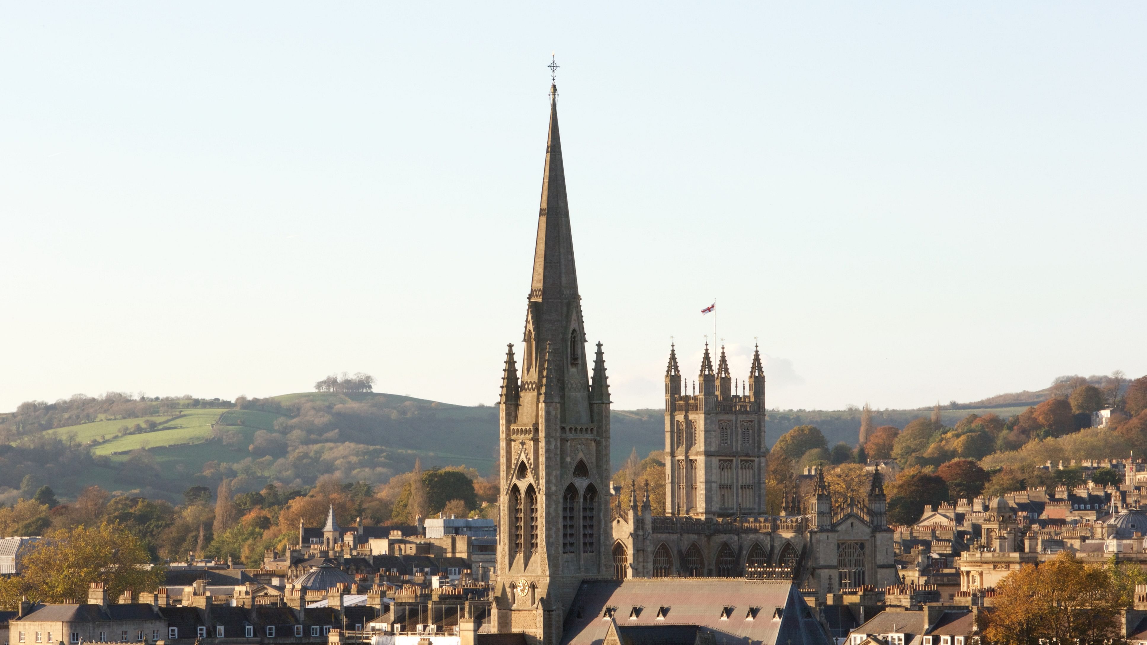 Bath, situated in the ceremonial county of Somerset, England, is known for and named after its Roman-built baths. Image courtesy Bath BID
