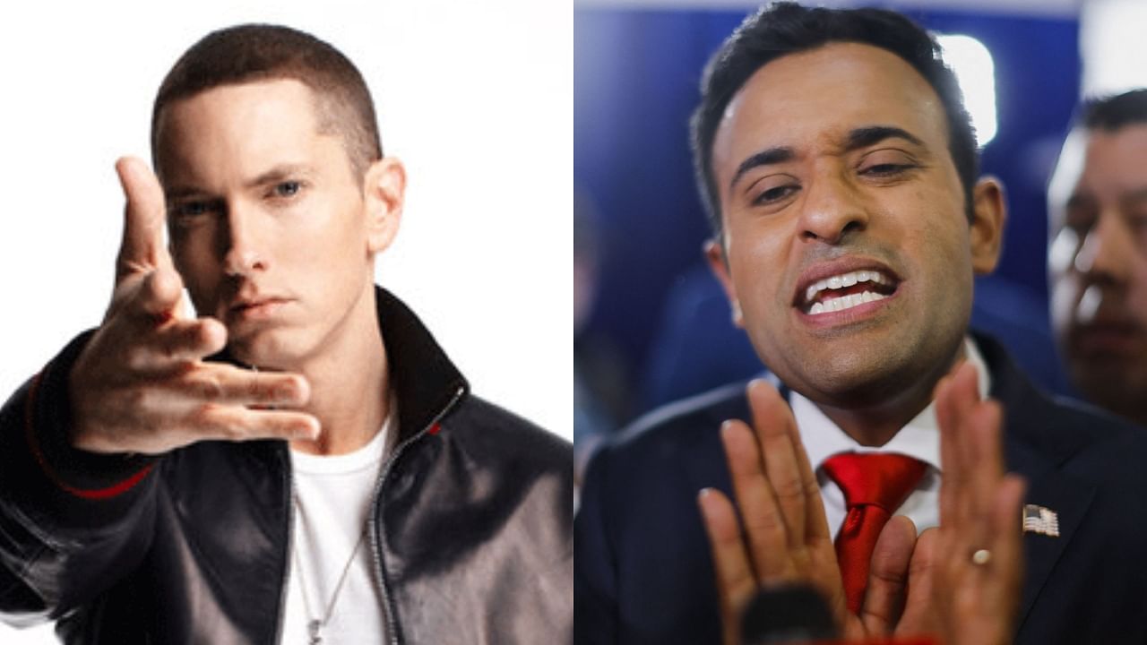 <div class="paragraphs"><p>US rapper Eminem and Republican presidential candidate Vivek Ramaswamy.</p></div>