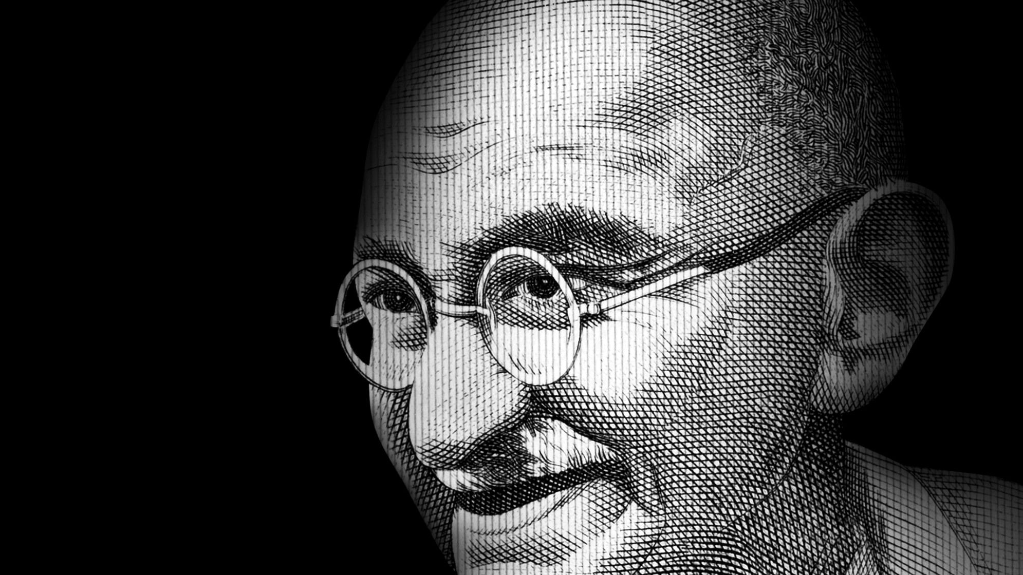 <div class="paragraphs"><p>Illustration showing Mahatma Gandhi.</p></div>