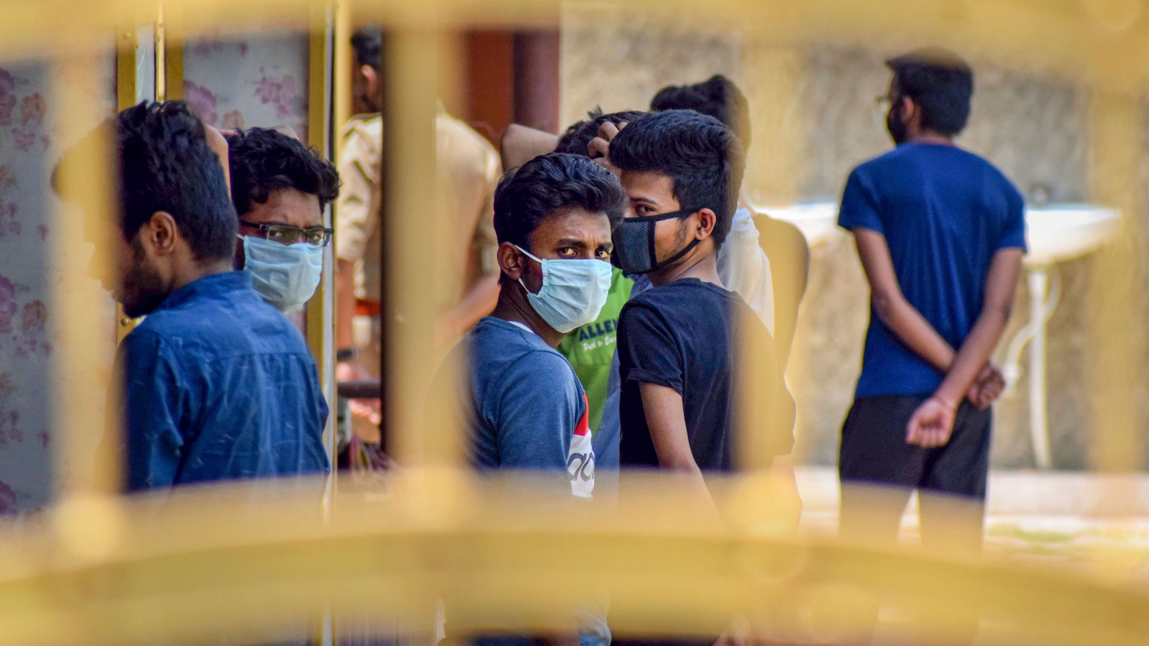 <div class="paragraphs"><p>Students from Kota, Rajasthan, during the pandemic-induced lockdown at a quarantine centre.&nbsp;20 student suicides have been reported in the town this year. Image for representative purposes only. </p></div>
