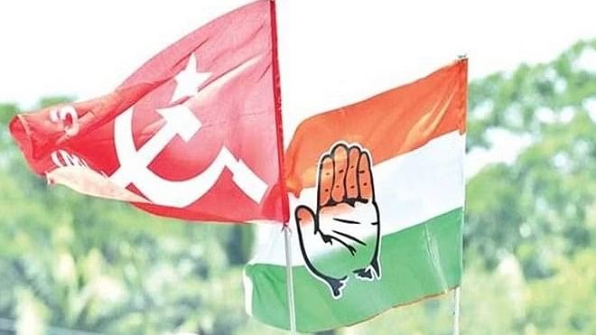 <div class="paragraphs"><p>CPM, Congress flags.</p></div>