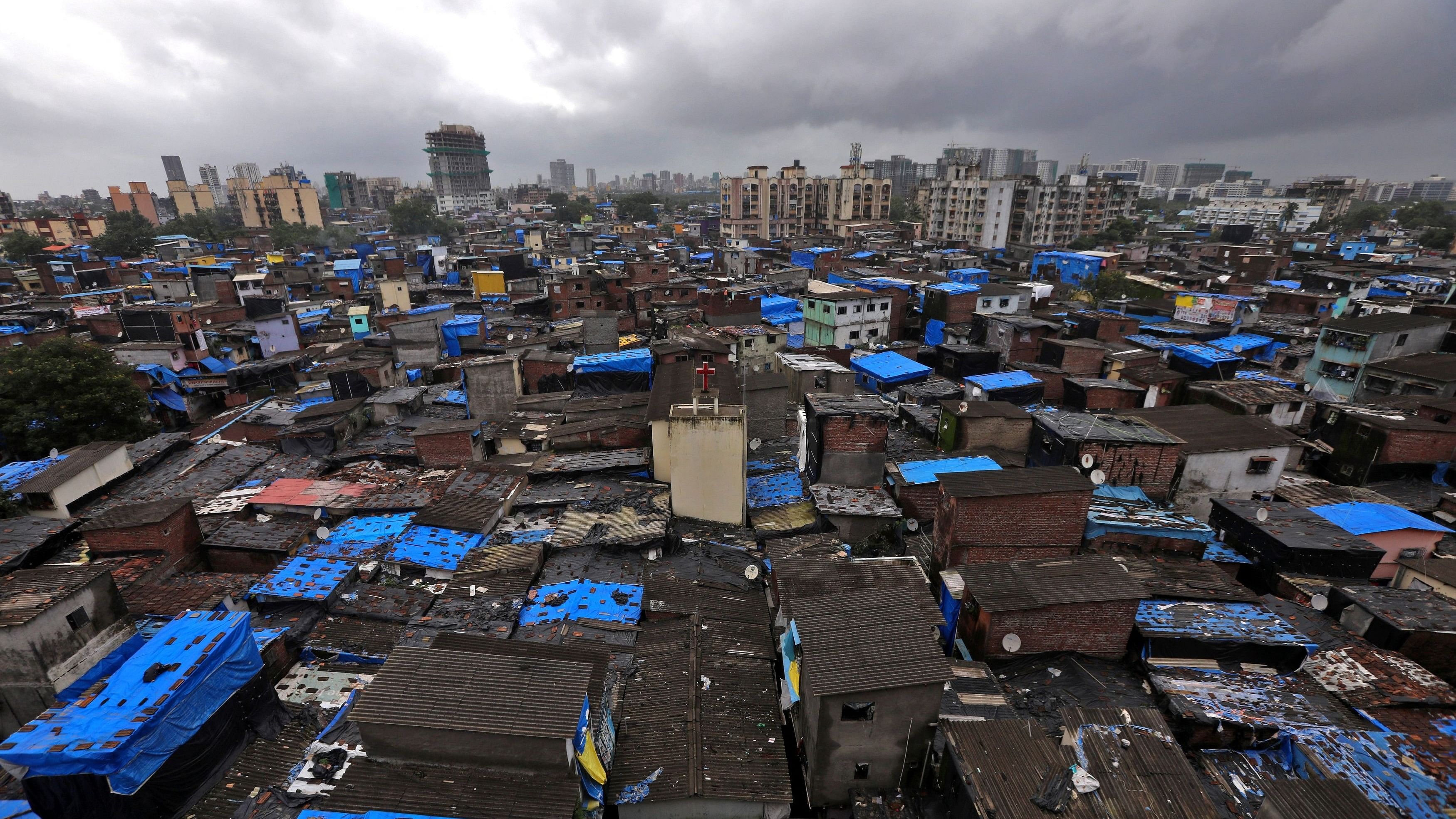 <div class="paragraphs"><p>A general view of Dharavi, one of Asia's largest slums, in Mumbai.</p><p></p></div>