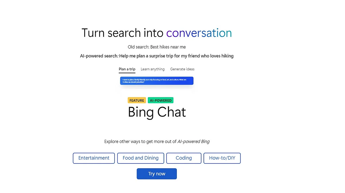 Bing Chat Bing chat