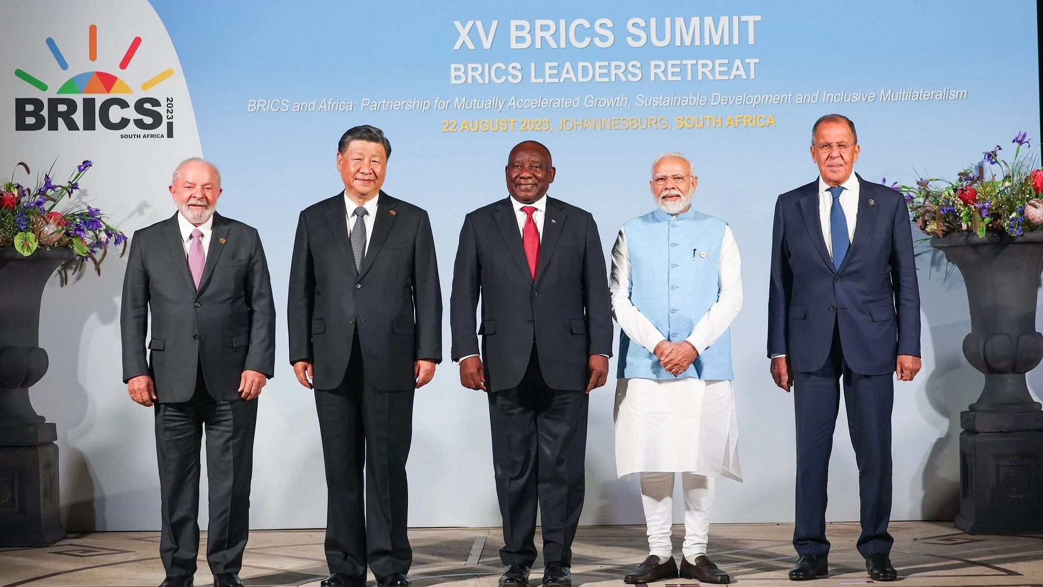 <div class="paragraphs"><p>PM Modi with leaders of other member States at the BRICS Leaders' Summit.</p></div>