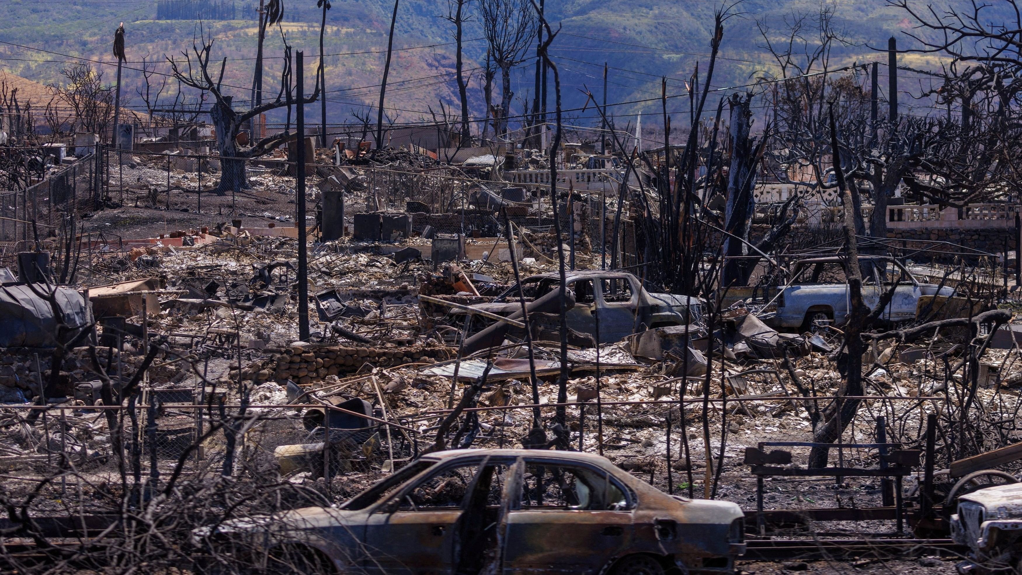 <div class="paragraphs"><p>Fire damage is shown in the Wahikuli Terrace neighborhood in the fire ravaged town of Lahaina on the island of Maui in Hawaii, US, August 15, 2023.  </p></div>