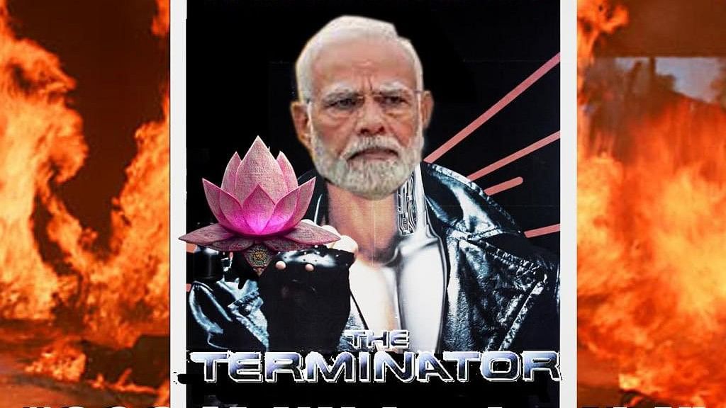 <div class="paragraphs"><p>'The Terminator' poster released by BJP.&nbsp;</p></div>