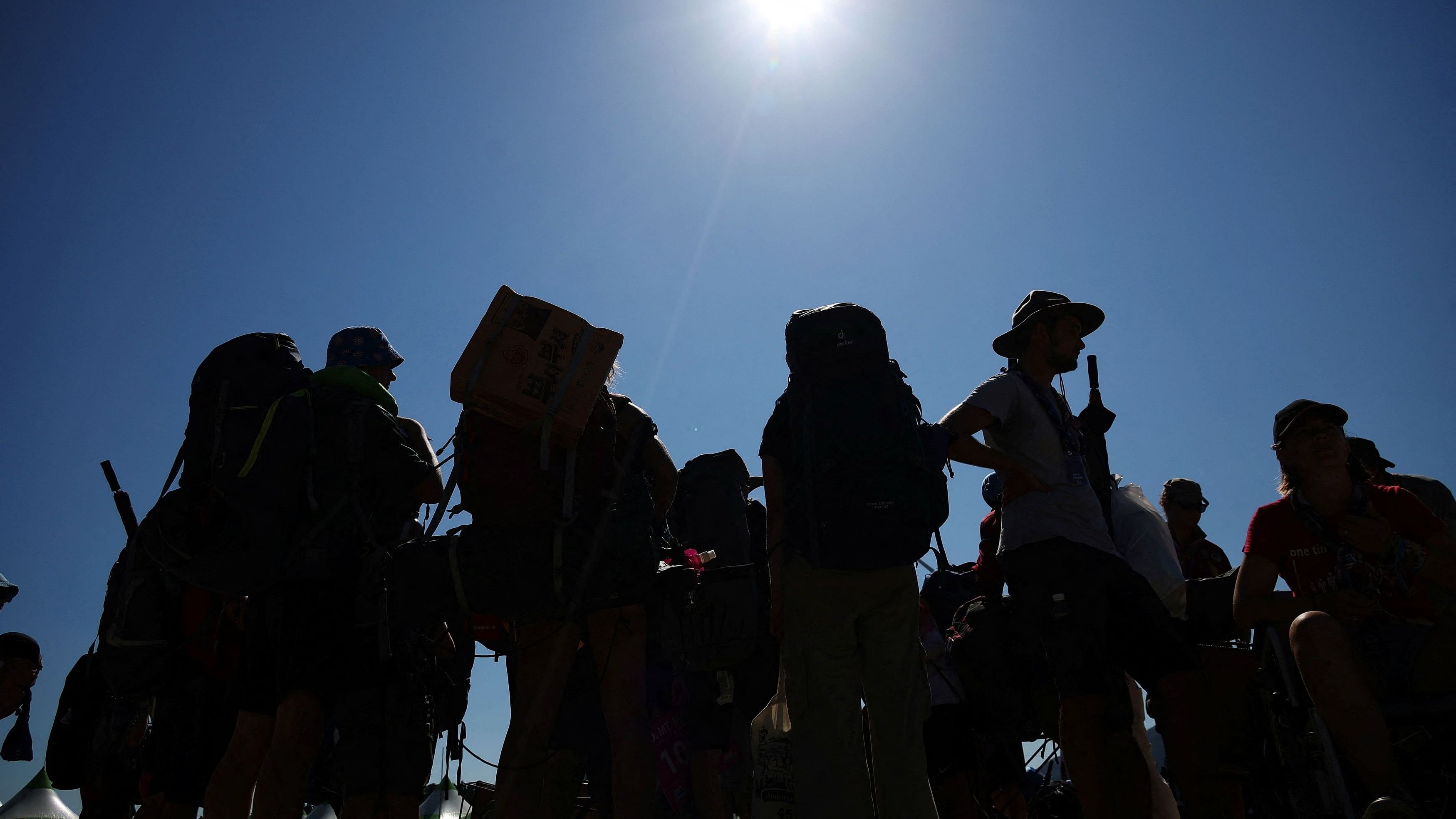 <div class="paragraphs"><p>Participants prepare to leave the camping site of the 25th World Scout Jamboree in Buan, South Korea, August 8, 2023.   </p></div>