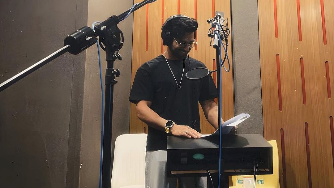 <div class="paragraphs"><p>Actor Pulkit Samrat during a recording session.</p></div>