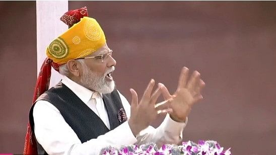 <div class="paragraphs"><p>PM Modi during his Independence Day speech.</p></div>