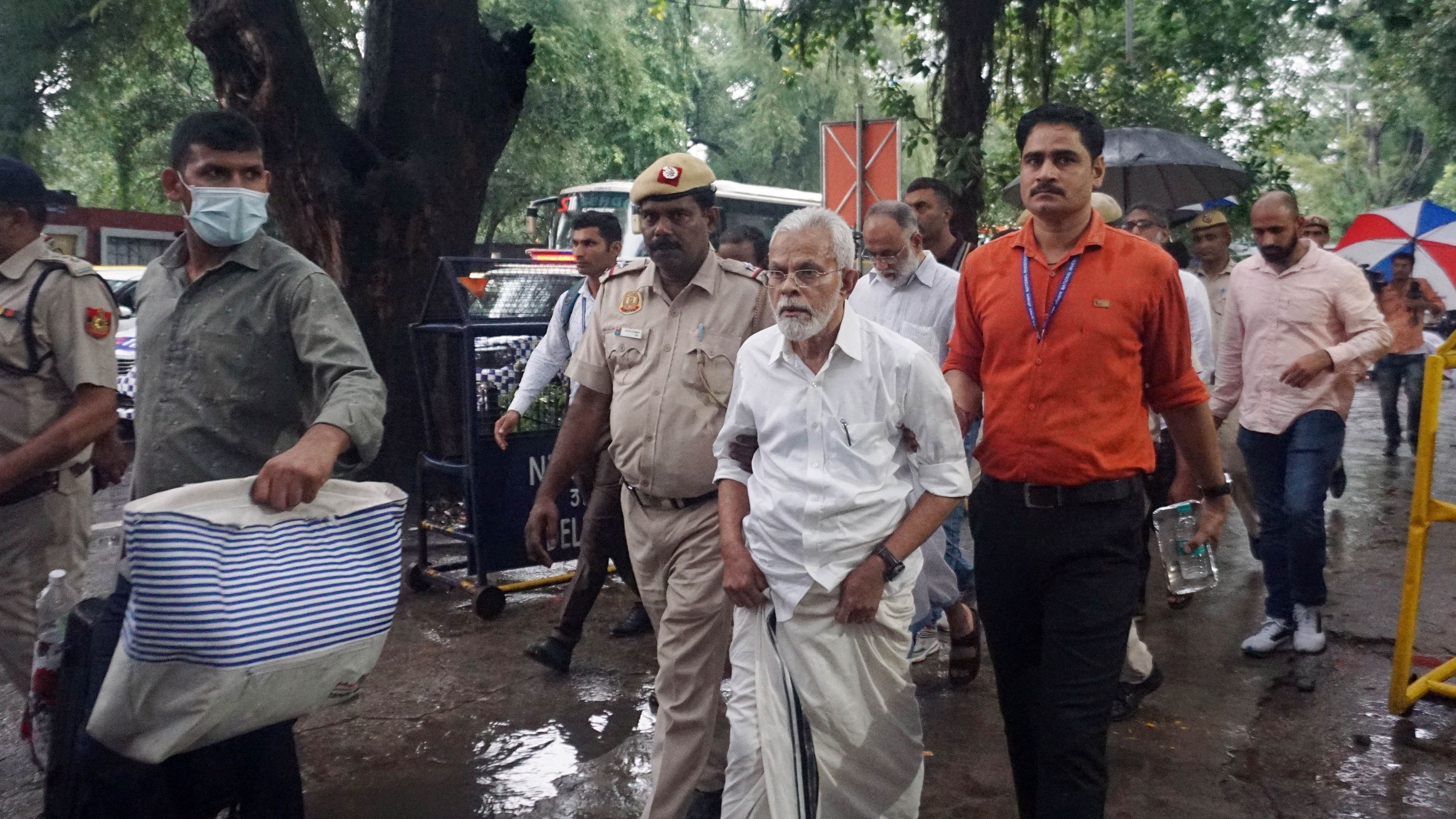<div class="paragraphs"><p>Popular Front of India (PFI) former Chairman E Abubacker being produced at Patiala Court after a nationwide raid spearheaded by the National Investigation Agency (NIA). </p></div>